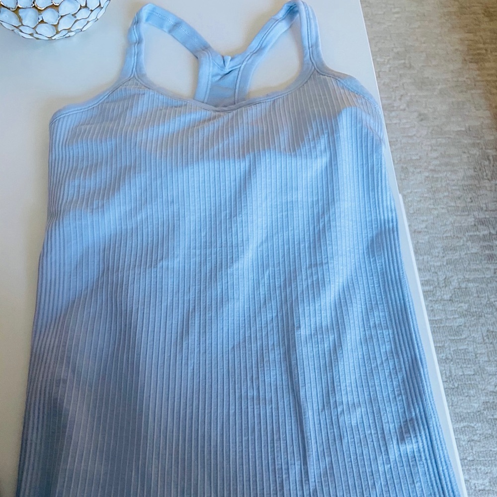 Lululemon Ebb to Street Baby Blue Tank Top 6 $58